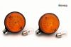 Blinkry kulat� zadn� 2 ks MZ SIMSON 12V �erno-oran�ov� se ��rovkou