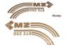 Sada samolepek n�dr�, kastl�ky MZ ETZ 250 zlat�
