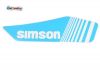 Samolepka b�lo-modr� na prav� kastl�k SIMSON S53 S83 E