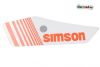 Samolepka erveno bl na postran kryt lev SIMSON S53 S83 E