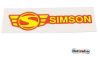 Samolepka na n�dr� SIMSON Schikra 125 �erveno �lut�