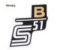 Samolepka na postrann� kastl�k Simson S51 B zlat�