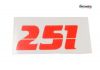 Samolepka na postrann� kryt kastl�k MZ ETZ 251 �erven�