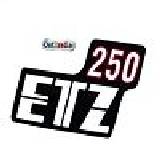 Samolepka na postranní kryt ETZ 250 bílo-červená