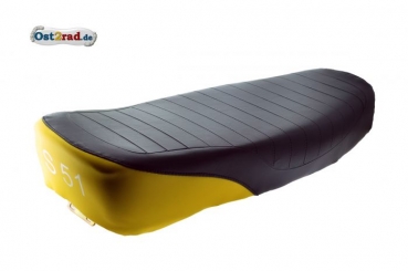 Sedlo Simson S50, S51, S70 černo-žluté profilované