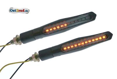 Blinkr běžící LED 12V  Simson S50 S51 černá, sada 2 ks