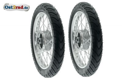 Kolo komplet SPORT  Simson S50, S51, Vogelserie alu, nerez 