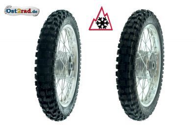 Kolo zimní komlet Simson alu - nerez, Xtreme, S50, S51, Vogelserie , 2 ks
