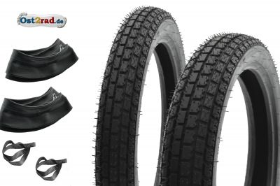 Pneumatika Riesa 2,75-18 a  3,50x16 Reinforced, Klassik3,  MZ ETS250 TS250 ETZ251, sada