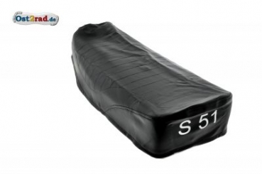 Potah sedlo černá SIMSON S51 Enduro, střibrné logo, strukturované