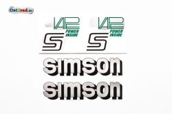 Sada samolepek SIMSON VAPE POWER INSIDE stříbrno černo zelená