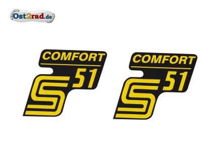 Samolepka sada kastlíky SIMSON S51 COMFORT žluté