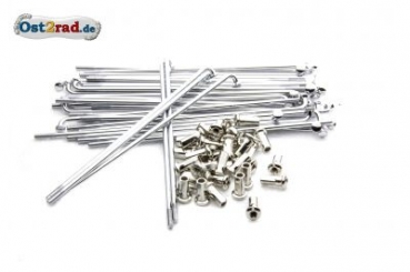 Sada drátů výpletu kola Simson S50 S51 für 16", pochromované Vogelserie Standart