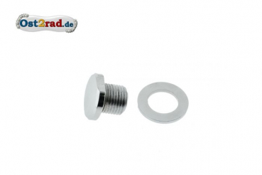 Záslepka tlumič podložka  MZ ES250/1/2 chrom