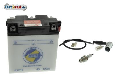 Baterie 6V 11A MZ ETZ, TS včetně příslušenství
