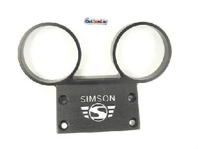 Držák přístrojů Simson S51, S70 Alu, logo, černý