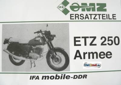 Katalog dílů MZ ETZ 250 armádní model, ETZ250/A