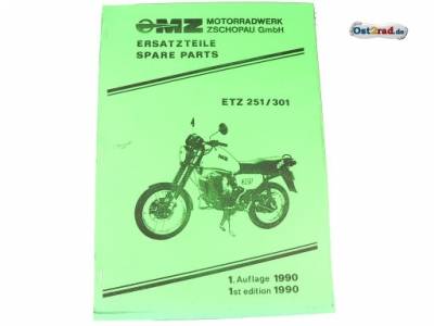 Katalog náhradních dílů MZ , ETZ 251 , 301