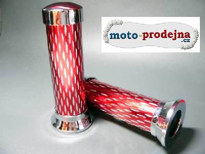 Rukojeti na řídítka červená-chrom MZ a Simson