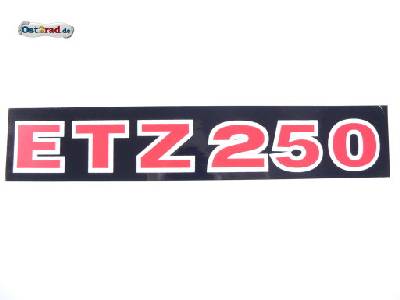 Samolepka na postranní kryt ETZ 250 vodorovná