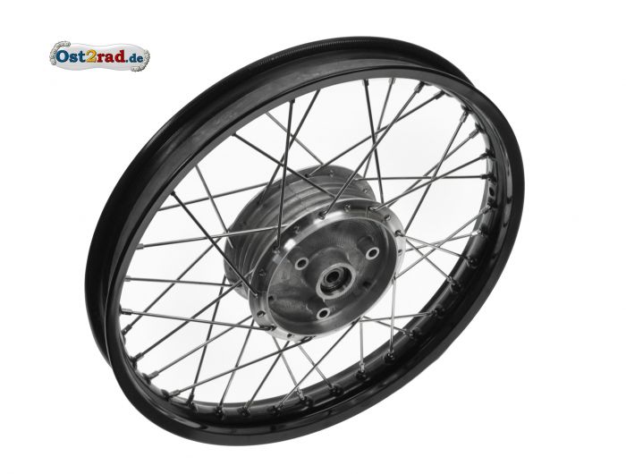 Kolo vypletené kompletní  1,50x16" černý ráfek výplet nerez Simson KR S50 S51 SR4- S53