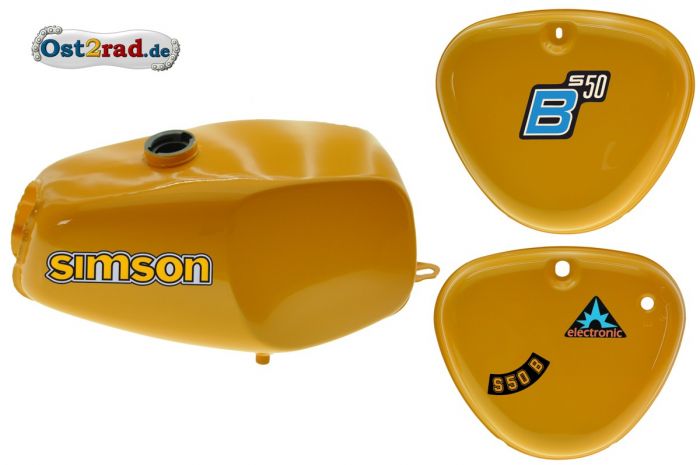 Nádrž kastlík sada Simson S50 S51, buvol, sahara hnědá