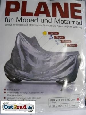 Plachta ochranná na moped stříbrná