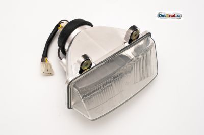 Reflektor, přední světlo H4 MZ ETZ 125 Saxon, hranaté