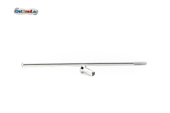Sada drát a niple, výplet, špice, paprsek kolo, čtyřlístek M4 163mm  MZ ETZ s kotoučovou brzdou nerez