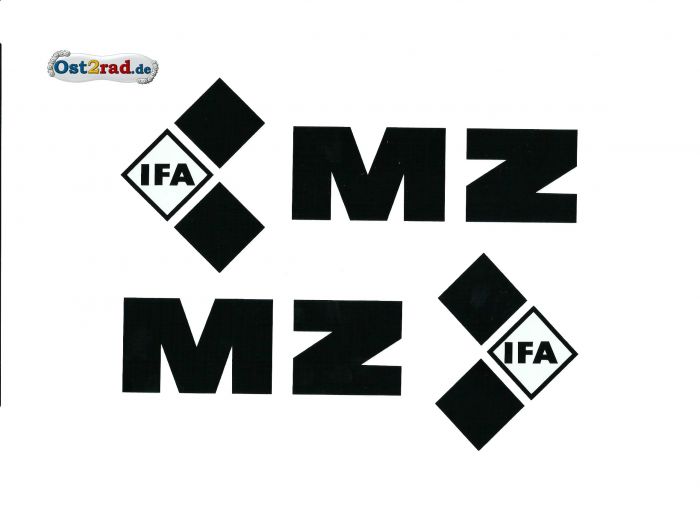 Samolepka nádrž  MZ IFA černá ETZ, dvojitá folie