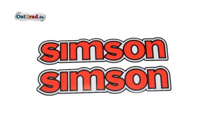 Samolepka nádrž  Simson S50 červená